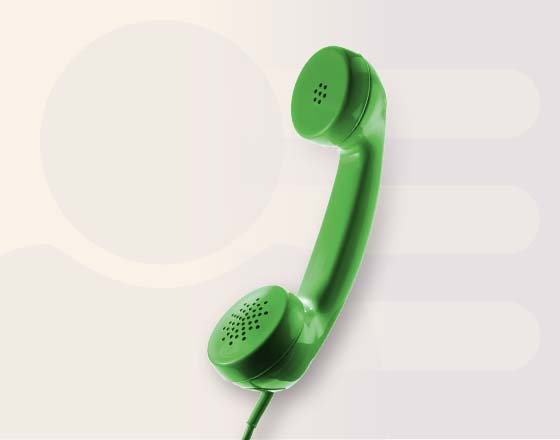 grüner Telefonhörer